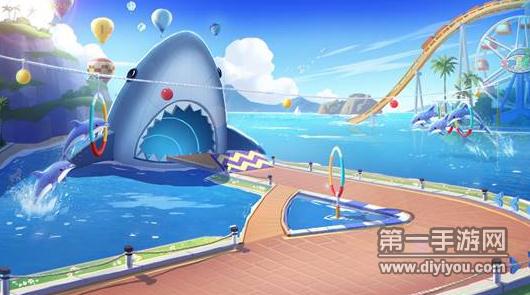 QQ飞车手游道具赛地图狂鲨水世界跑法一览