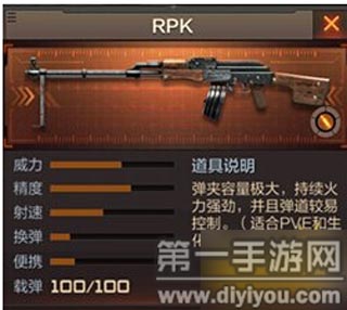 CF手游机枪RPK武器使用技巧及价格介绍