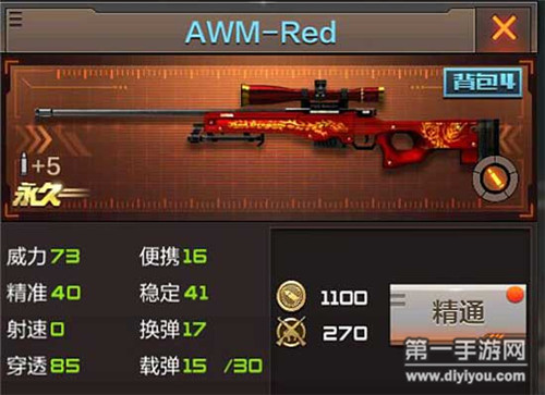 CF手游红枪AWM-red穿透属性及使用技巧