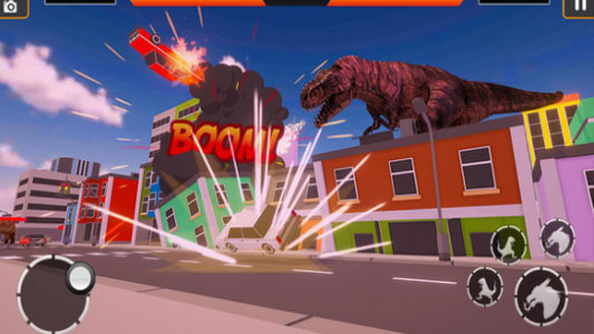恐龙摧毁城市模拟游戏