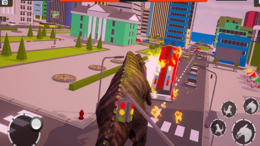恐龙摧毁城市模拟游戏