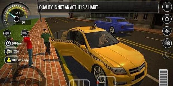 模拟出租车载客的游戏