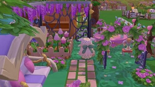 摩尔庄园手游七夕紫色花园设计方案一览