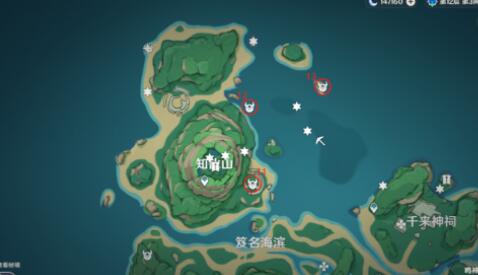 原神鶴冠島世界挑戰點位置詳解