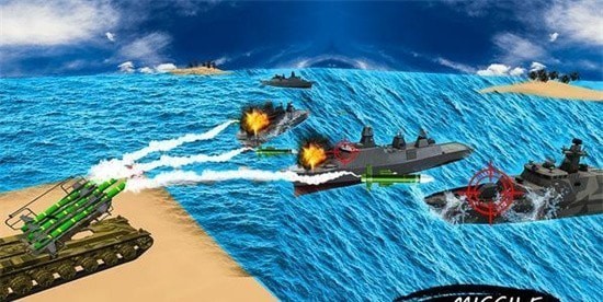 导弹发射战舰岛屿战争