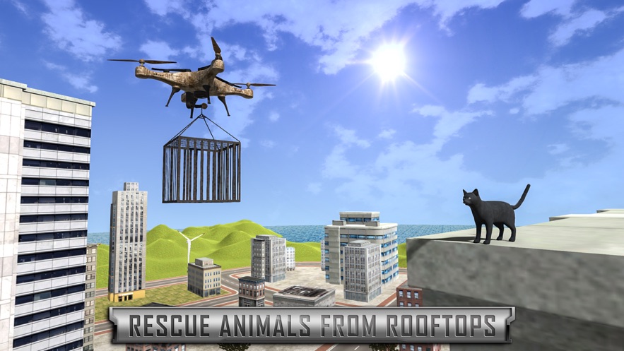 动物救援无人机飞行截图