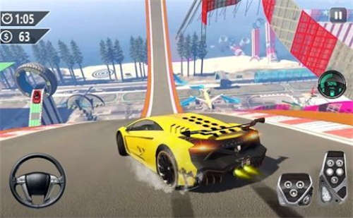 超级赛道汽车跳跃3D截图