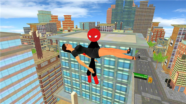蜘蛛火柴人城市战斗3D截图